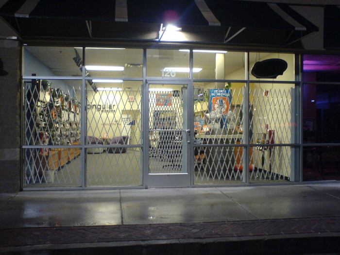 storefront security gates locked